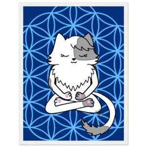 Susie Navy Blue Matte Paper Wooden Framed Poster