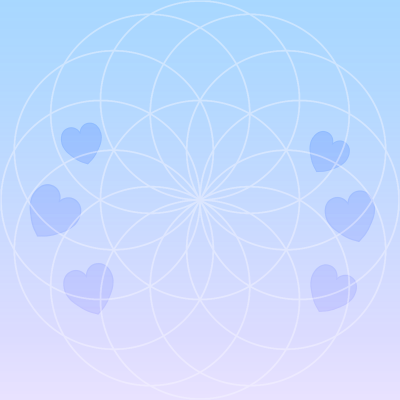 Blue spin Geometry w Hearts PNG